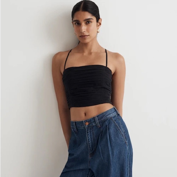 Madewell Poplin Crop Tube Top - Picture 1 of 6